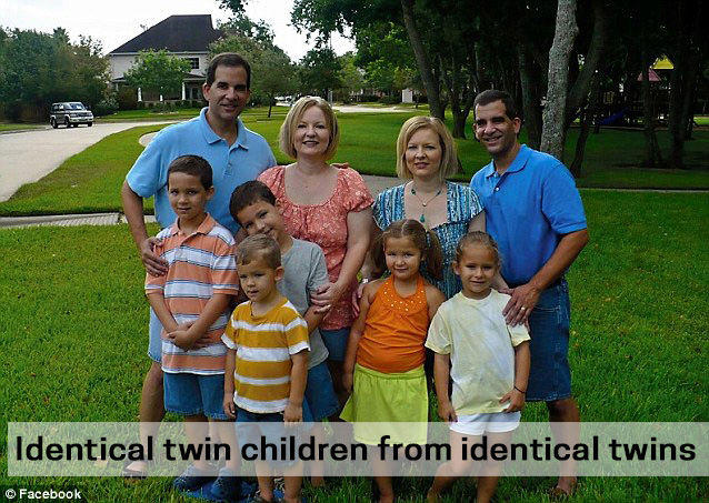 Identical twin children from identical twins