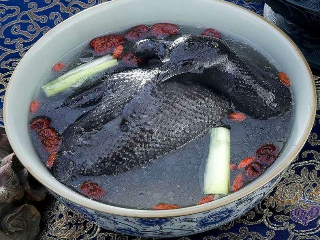 Boiled Black Chicken