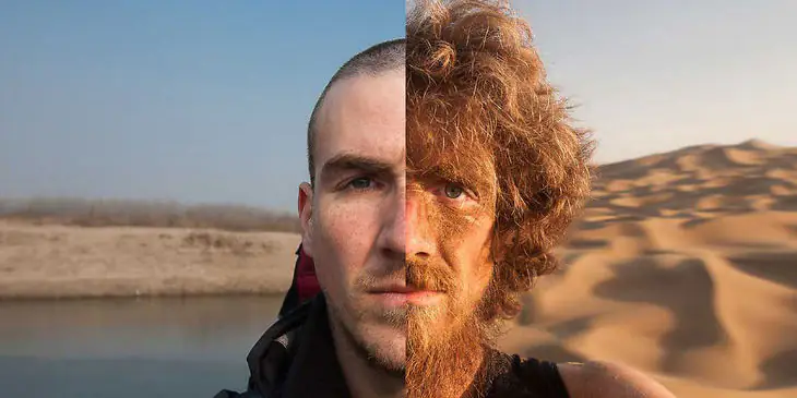 A Man Who Walked For Nearly 3000 Miles, before after