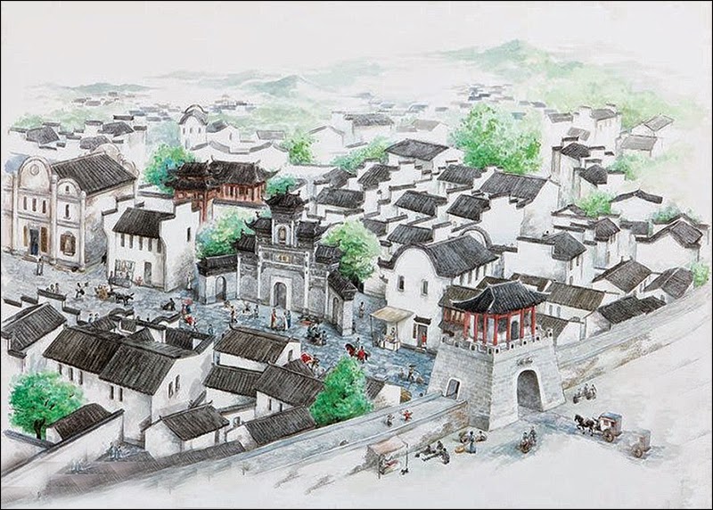 A restoration picture of Shicheng city in east China's Zhejiang Province.