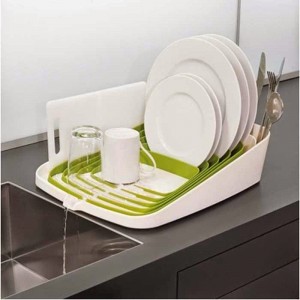 A Dish washing Rack that Drains into the Sink.