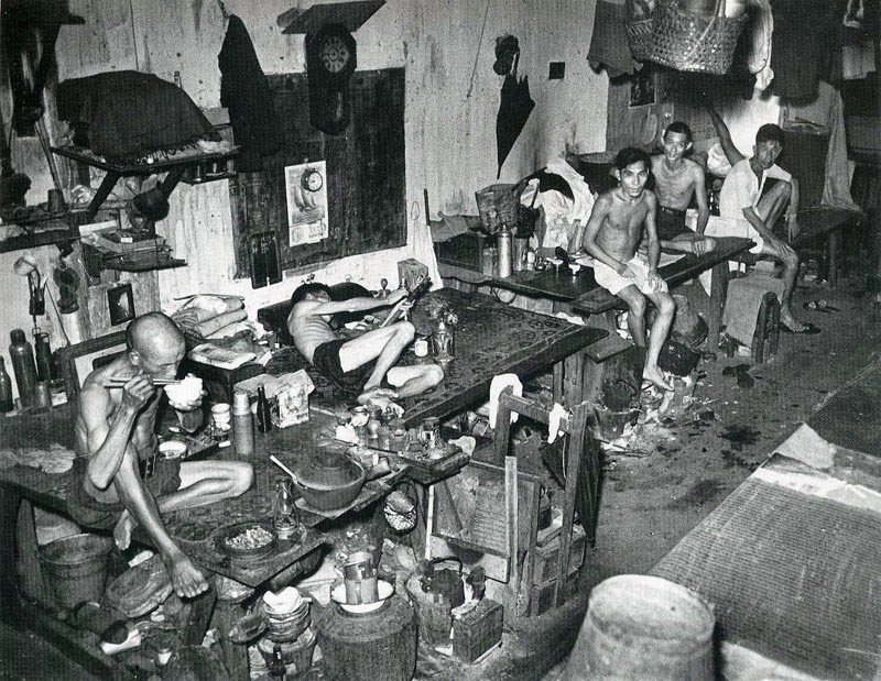 An Opium den in Singapore, 1941