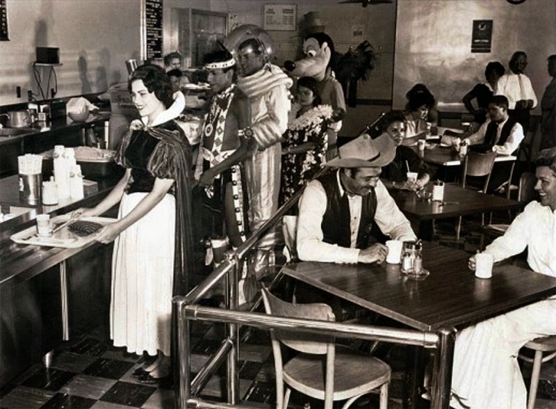 Disneyland Backstage cafeteria, 1961