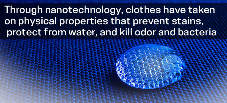 Water Droplet on Nano-Enhanced Textile