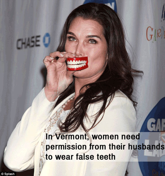 women banned from having false teeth