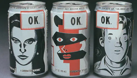 "ok" soda cans