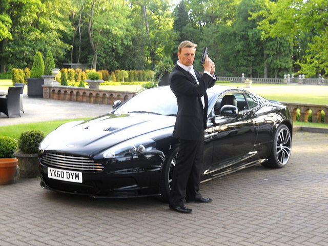 Daniel Craig With Aston Martin
