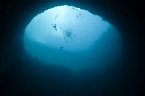 Inside Great Blue Hole