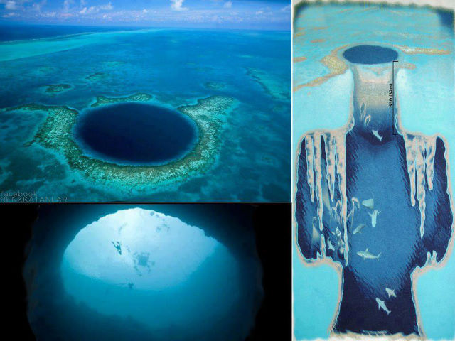 Great blue hole depth