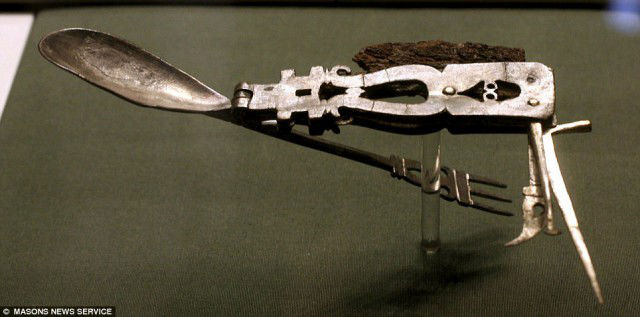 Ancient Roman folding multi-tool device