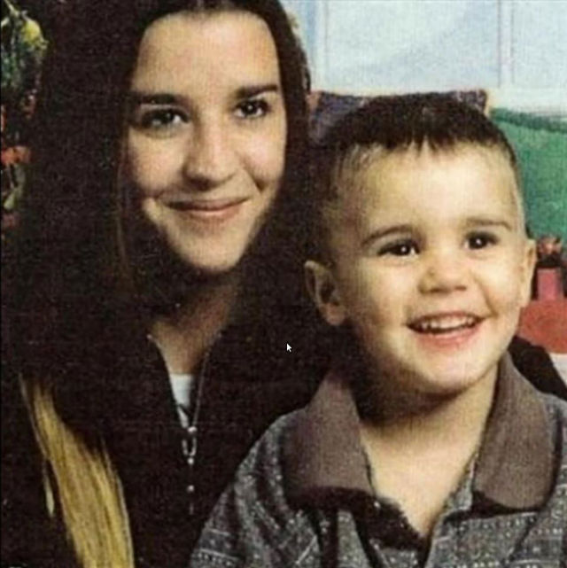 bieber with his mom