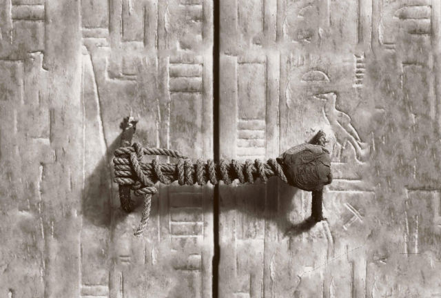 The unbroken seal on King Tutankhamun’s tomb