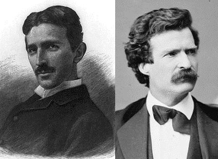 Nikola Tesla and Mark Twain