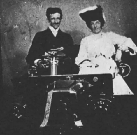 Nikola Tesla with woman