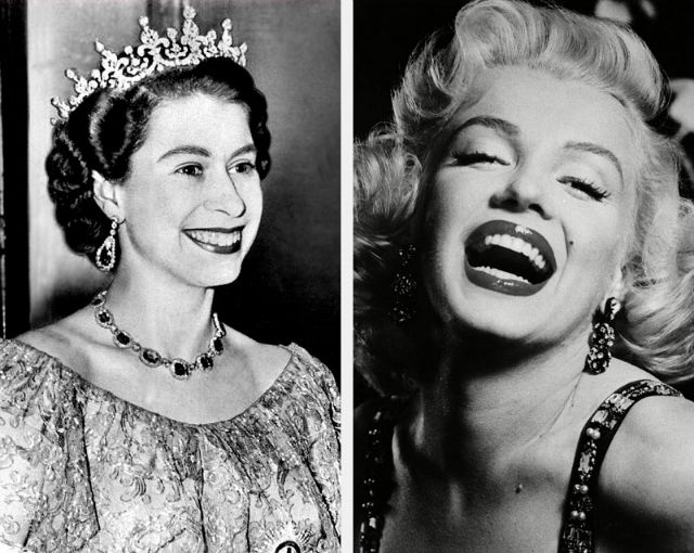 Queen Elizabeth and Marilyn Monroe