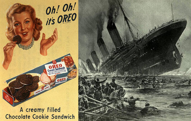 Titanic incident and oreo cookies