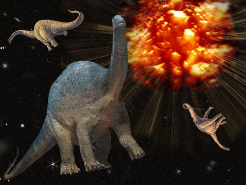 Dinosaurs in space
