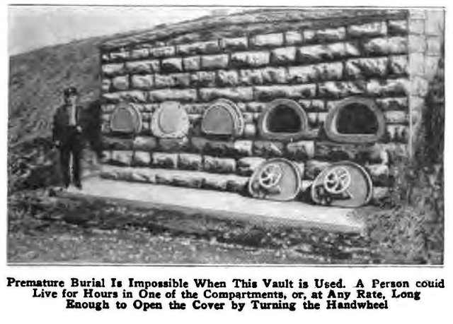 A burial vault built in 1890
