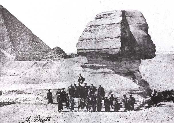oldest photographs of the sphinx of giza