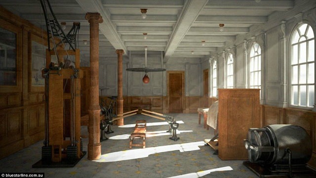 Gym in the new ocean liner