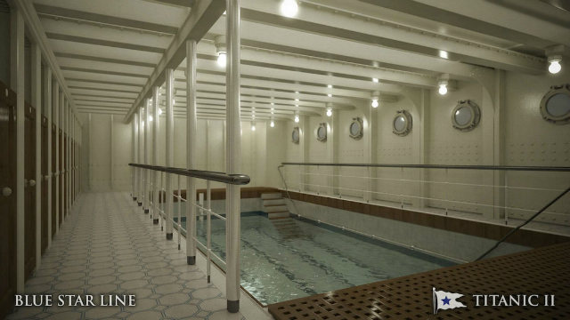 The swimming pool in Titanic 2
