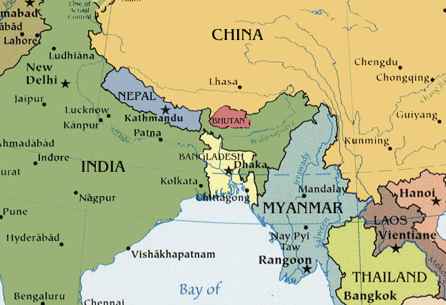Bhutan on the map