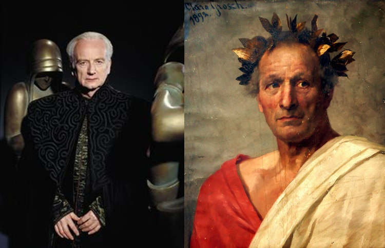 Supreme Chancellor Palpatine and Julius Caesar