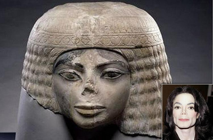 Ancient Egyptian Bust and Michale Jackson