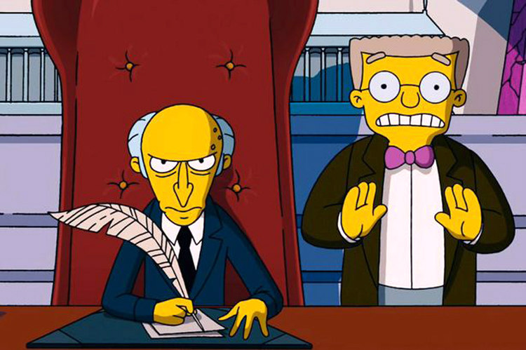 Smithers and Mr. Burns