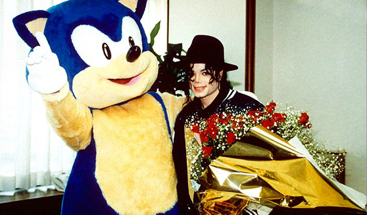 Michael Jackson with Sonic the Hedgehog