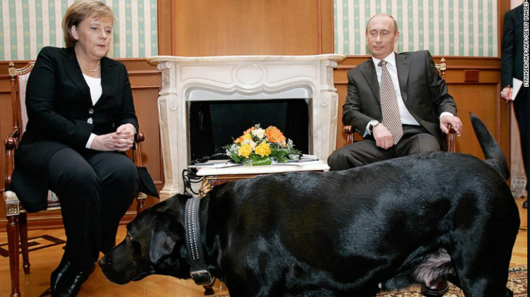 Vladimir Putin and Angela Markel
