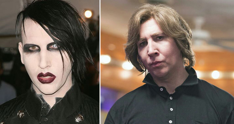 Manson with and without makeup