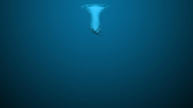 Drowning in ocean