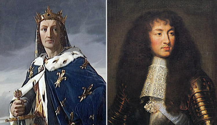 Louis IX and Louis XIV of France