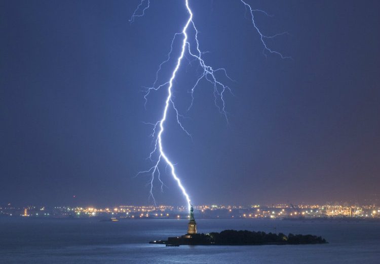 Lightning Strike NY Harbor