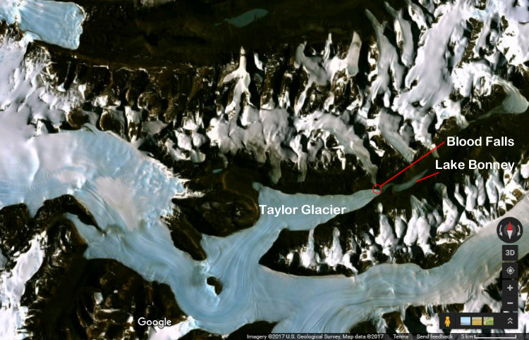 Taylor Glacier and Lake Bonney