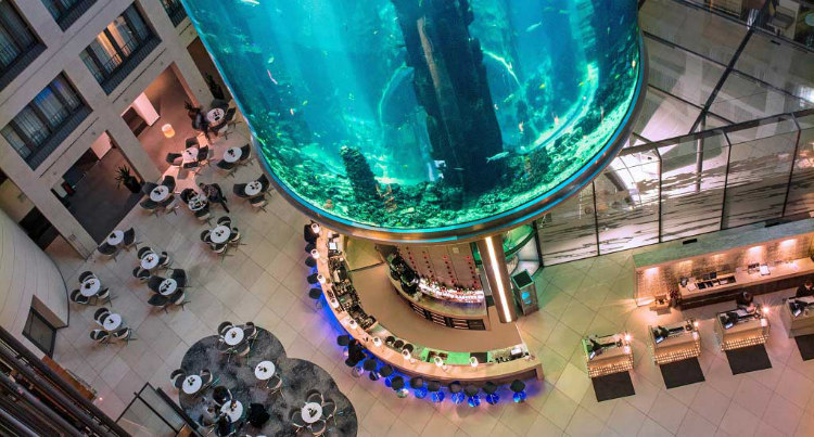 AquaDom Inside Radisson Blu's Atrium Lobby