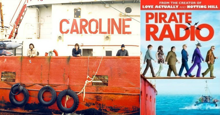 Radio Caroline ship and movie poster