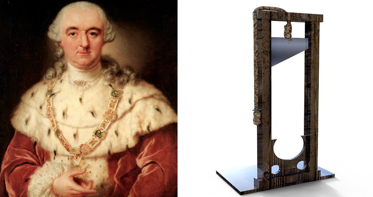 Duke of Bavaria and guillotine