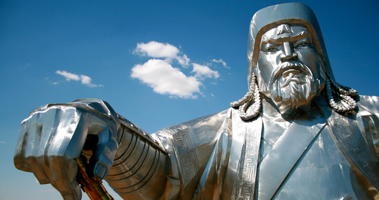 Fearsome reputation of Genghis Khan.