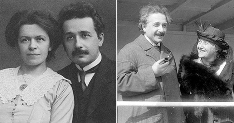 Albert Einstein with Mileva Maric and Elsa