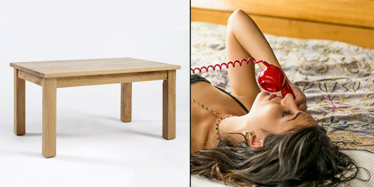 coffee table and phone sex worker