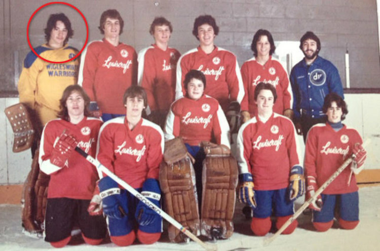 Keanu Reeves as Ice Hockey Goalie
