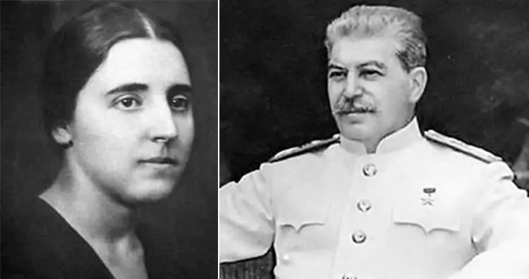 Nadezhda Alliluyeva and Joseph Stalin