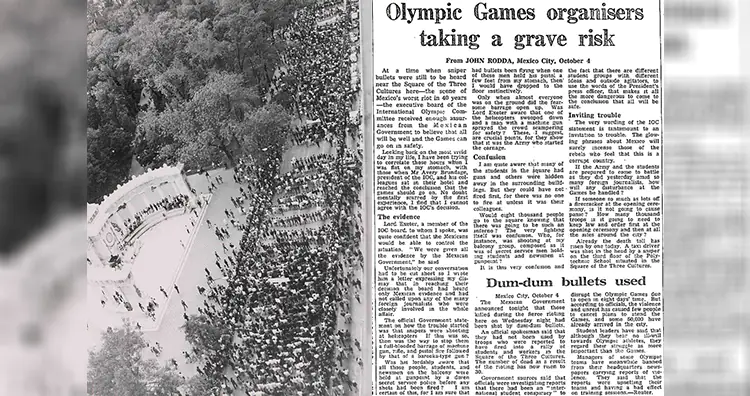 Tlatelolco massacre, The Guardian, 5 October 1968