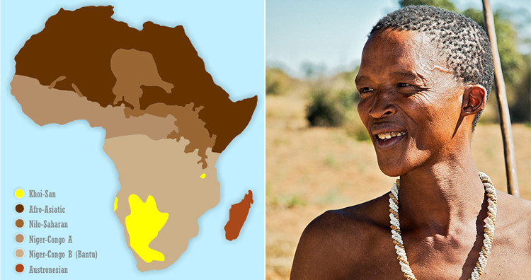 Khoisan language in africa, san tribesman