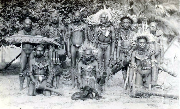 Male Members of a Tribe in Papua New Guinea