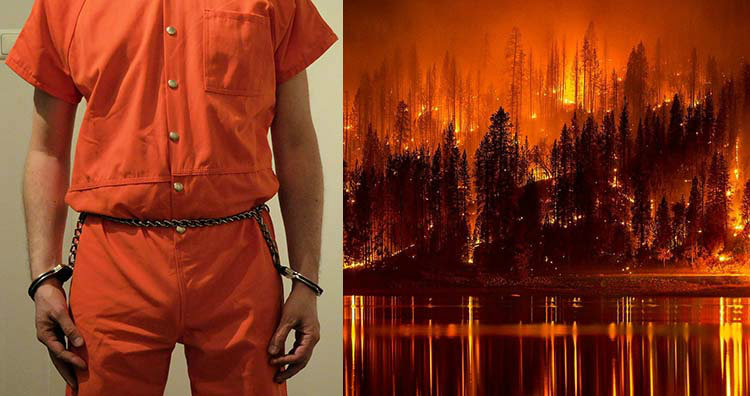prisoner and california wild fire