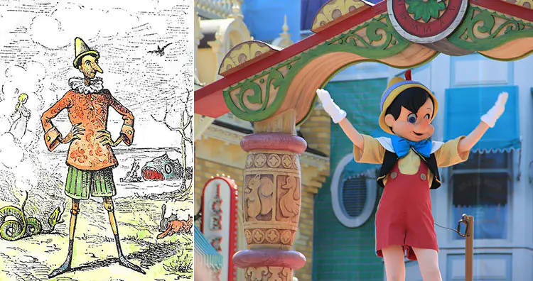Pinocchio illustration and parade
