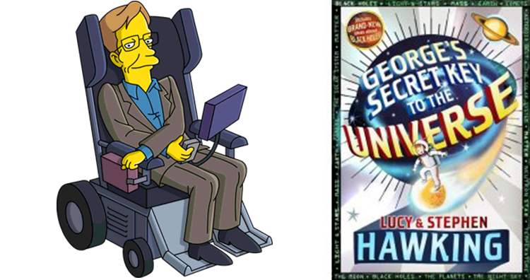 Stephen Hawking from The Simpsons, George’s Secret Key to the Universe Book Cover